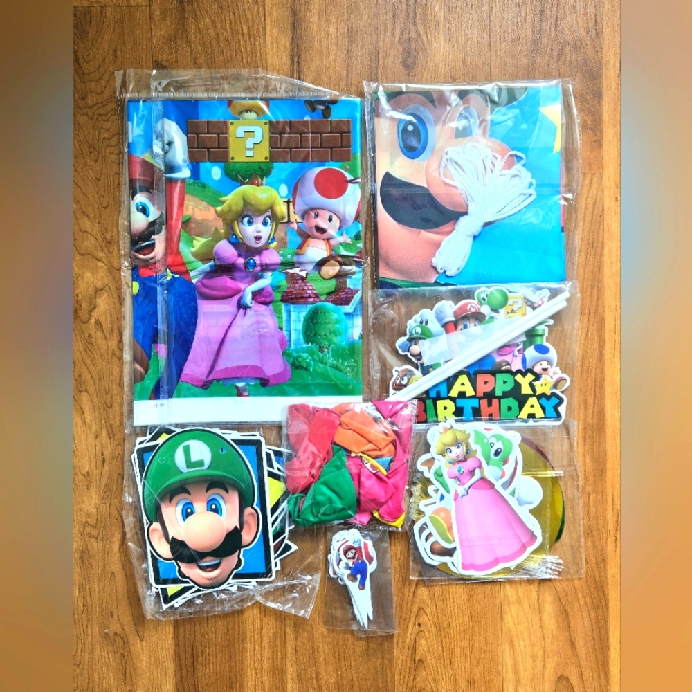New Super Mario Party Supplies Set - Multicolor